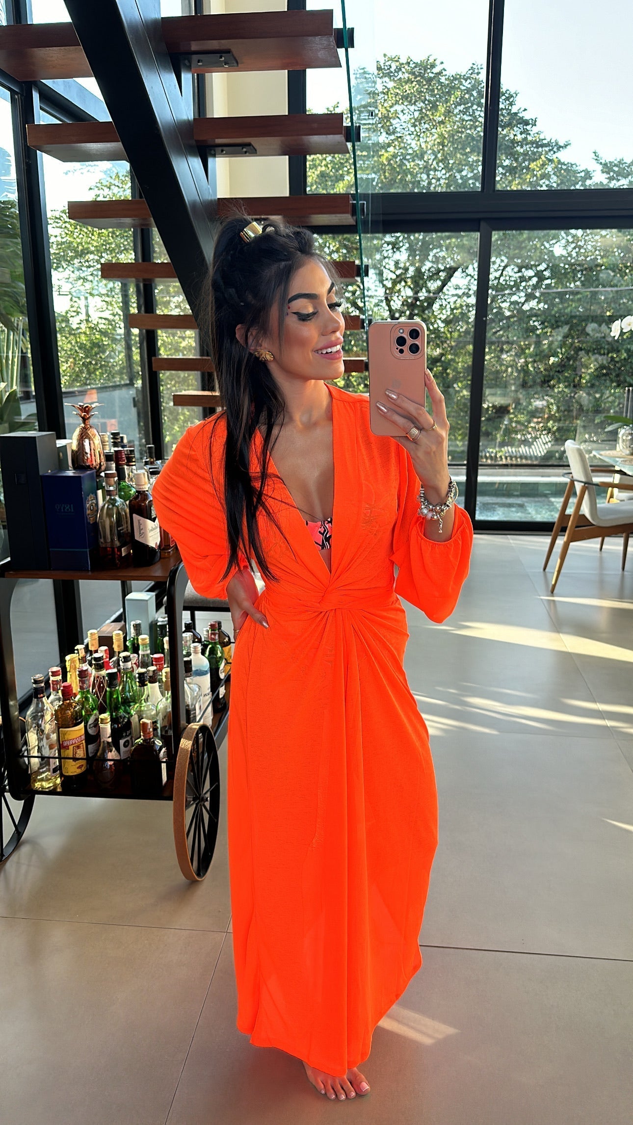 Biquini Marry Animal Print Orange/Tiffany