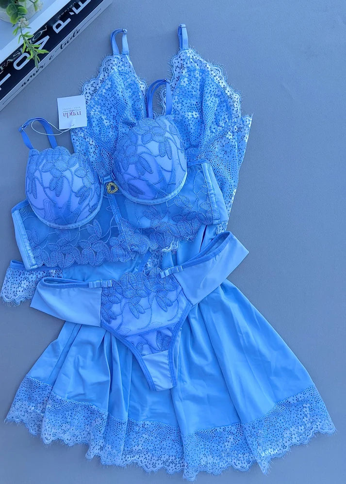 Combo 4 peças: Camisola + Calcinha +Conjunto Elisée | Ultimas 3 peças
