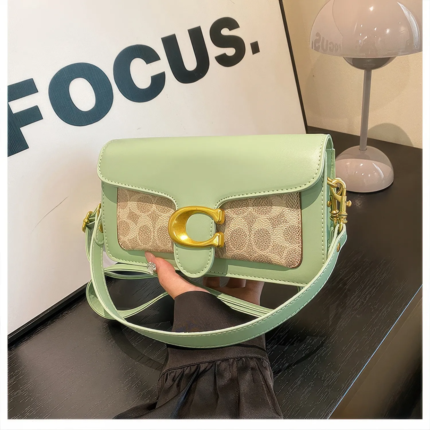 Bolsa Tabby Shoulder 26 Coach – Verde Monograma