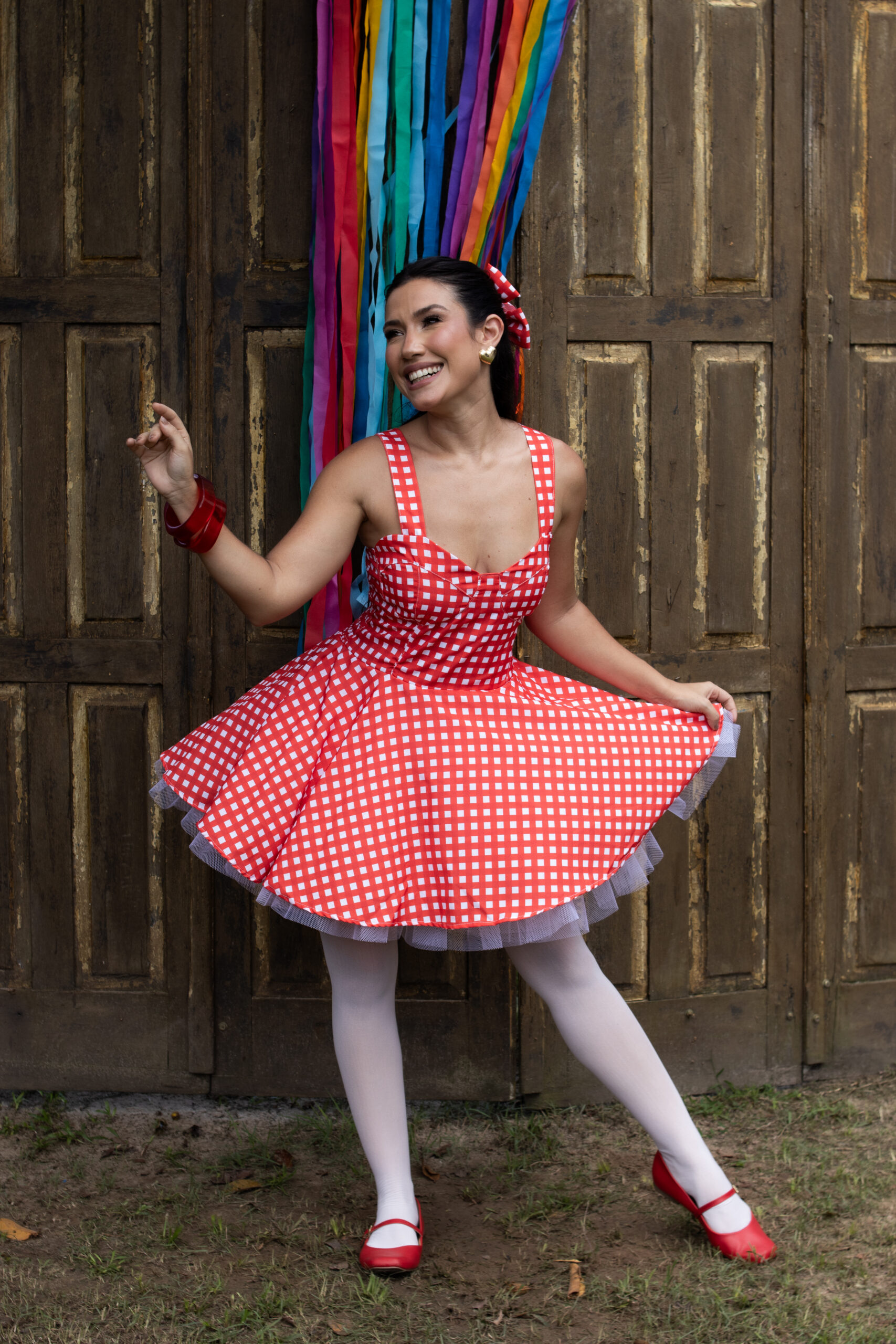 Vestido Junino Xadrez