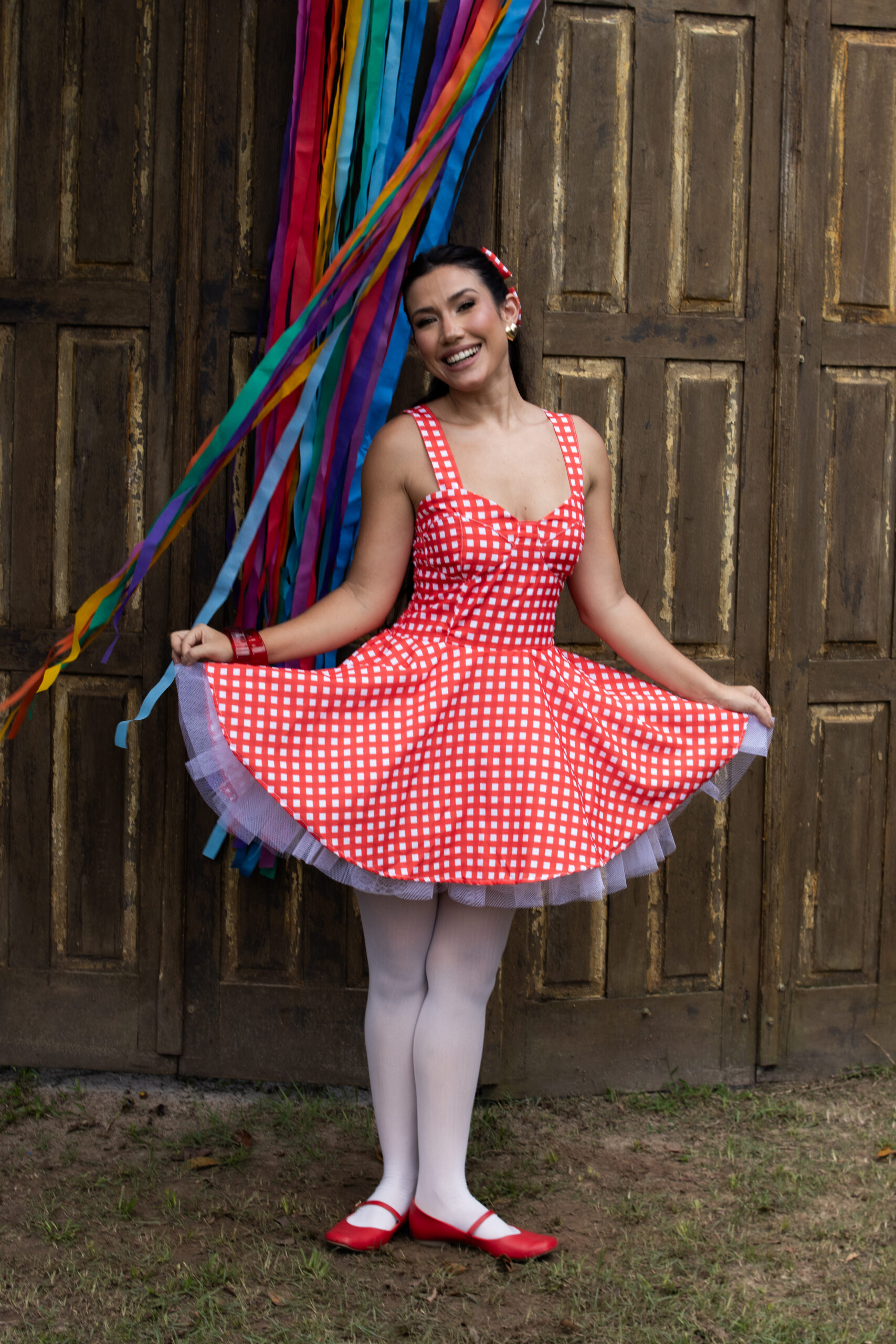 Vestido Junino Xadrez