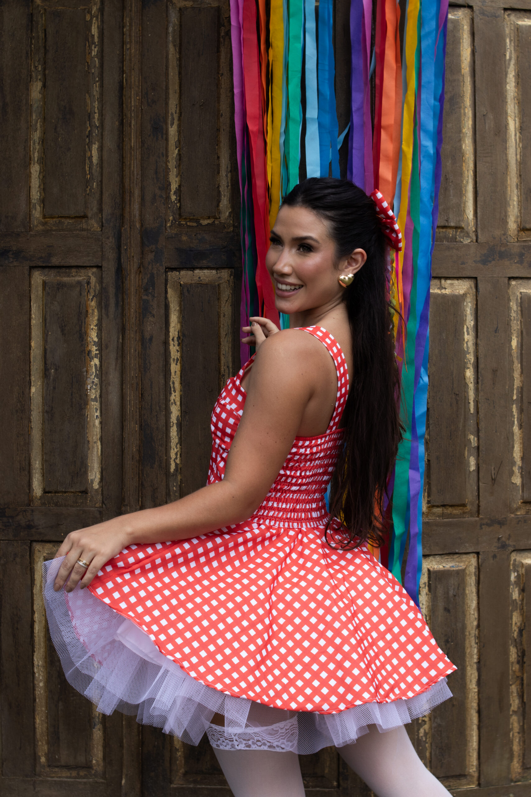 Vestido Junino Xadrez