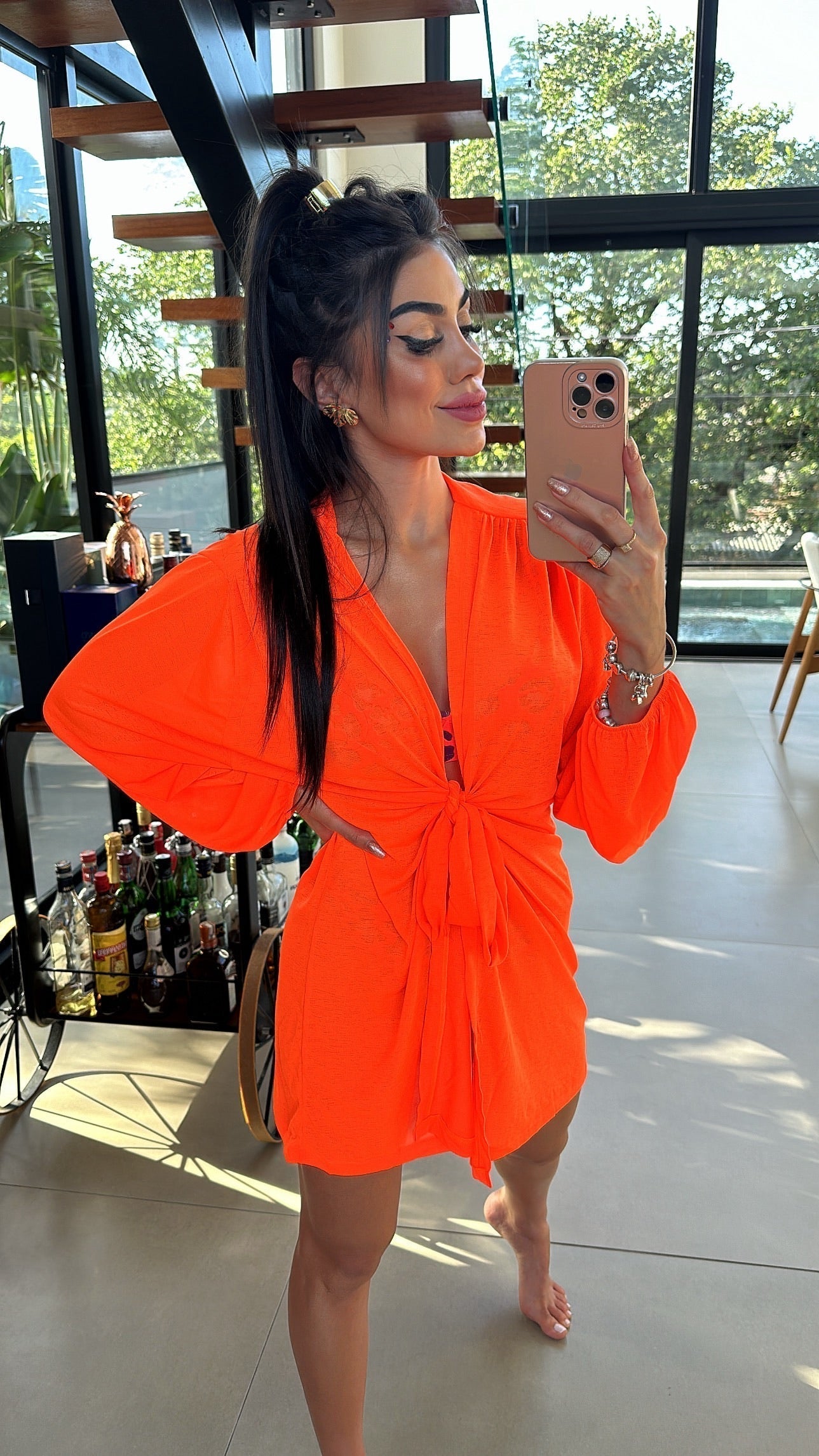 Biquini Marry Animal Print Orange/Tiffany