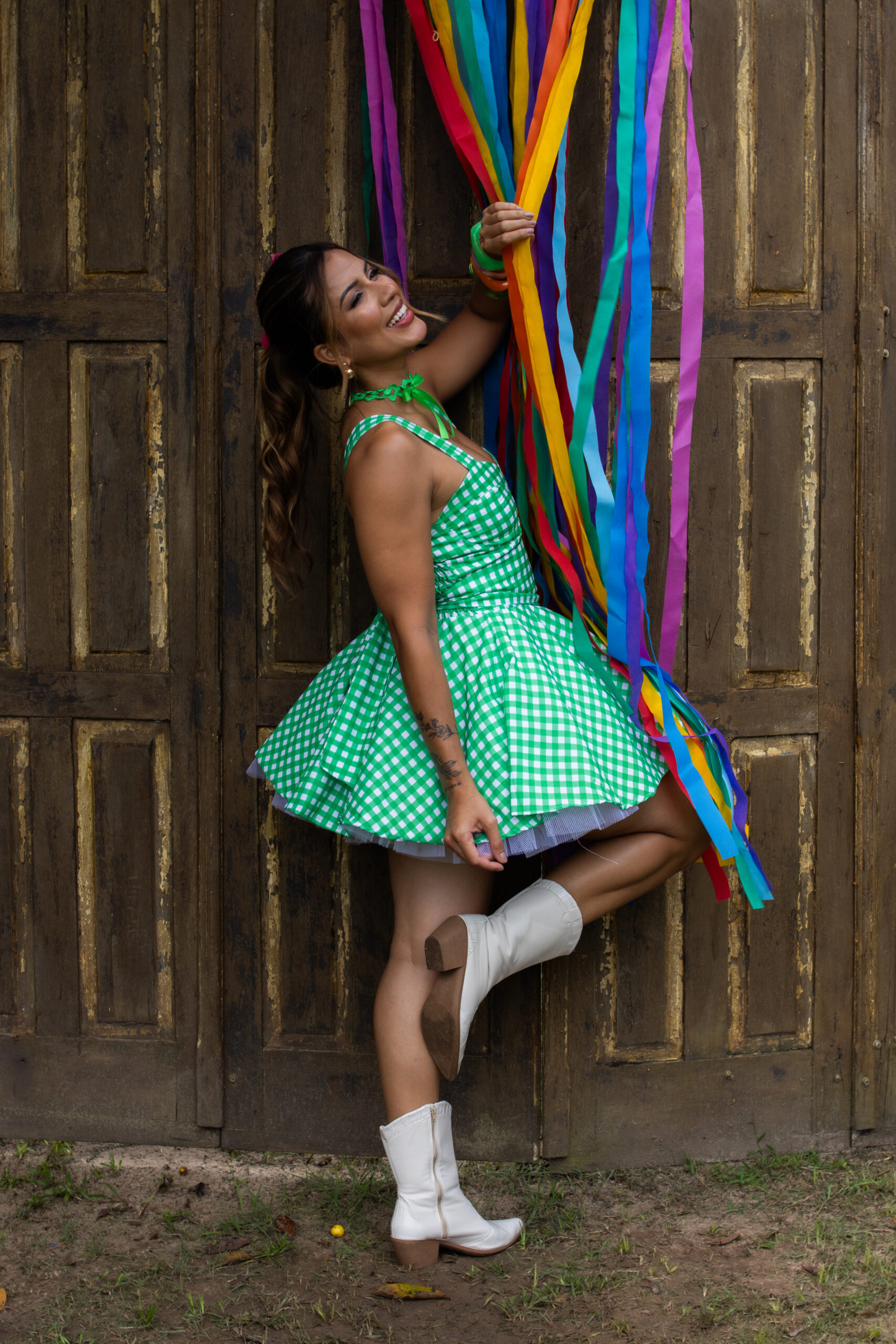 Vestido Junino Xadrez