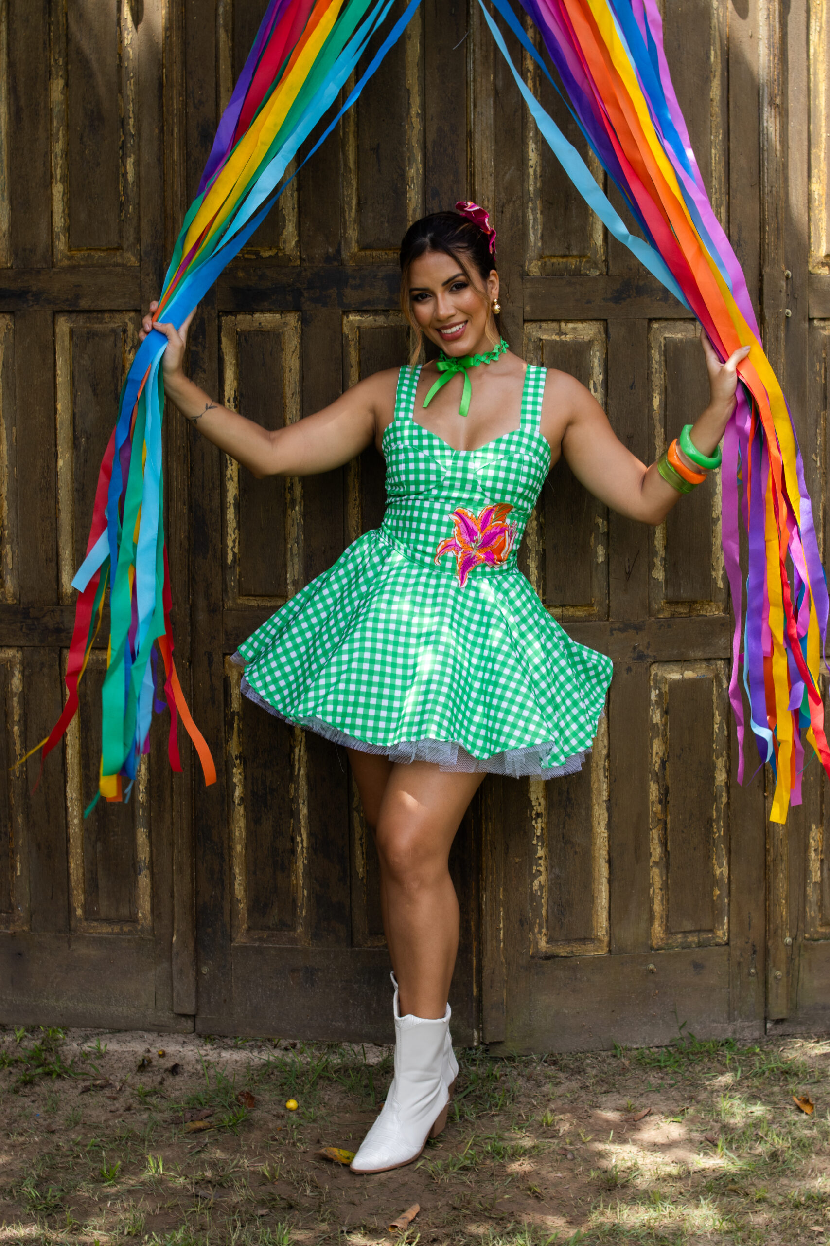 Vestido Junino Xadrez
