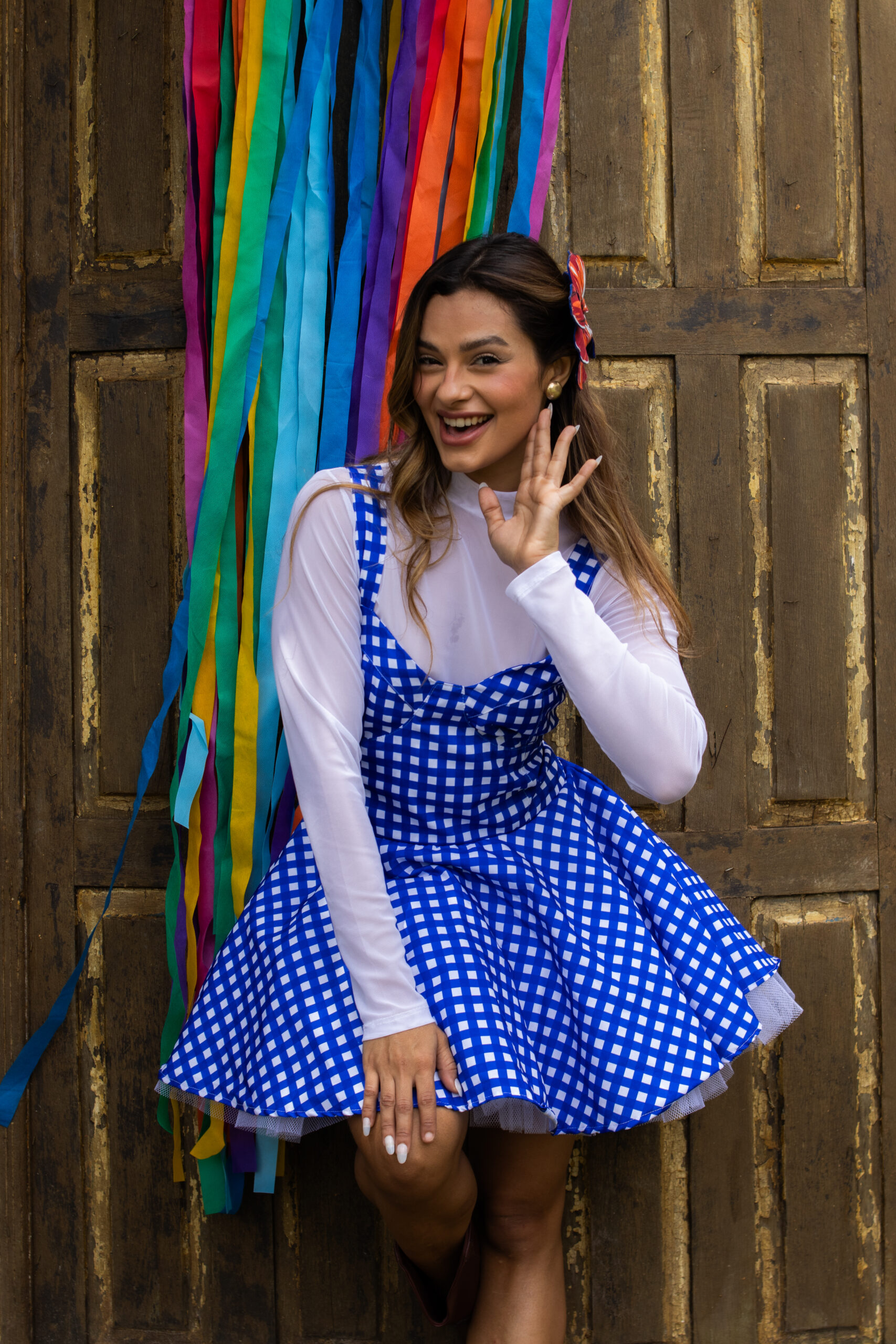 Vestido Junino Xadrez