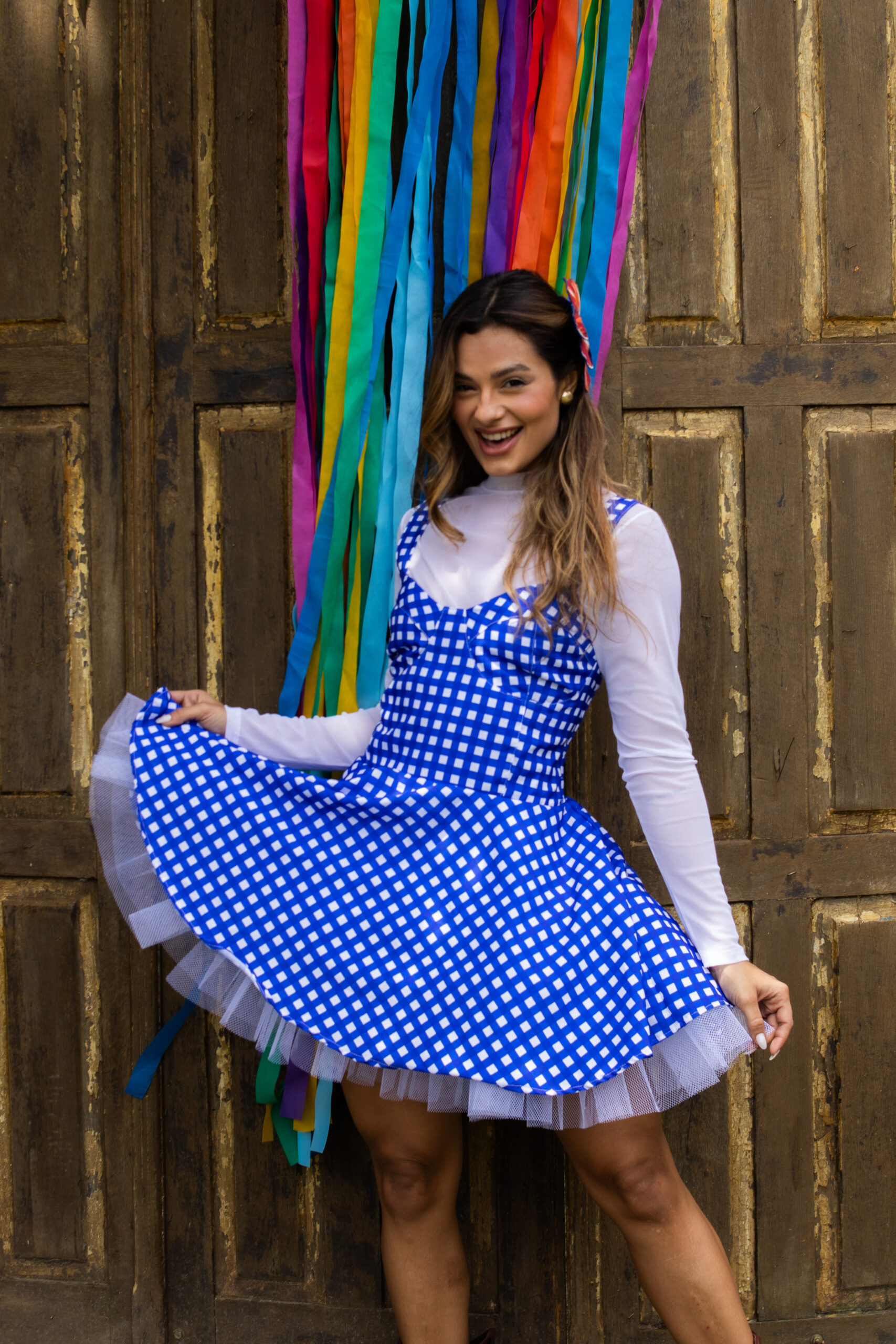 Vestido Junino Xadrez