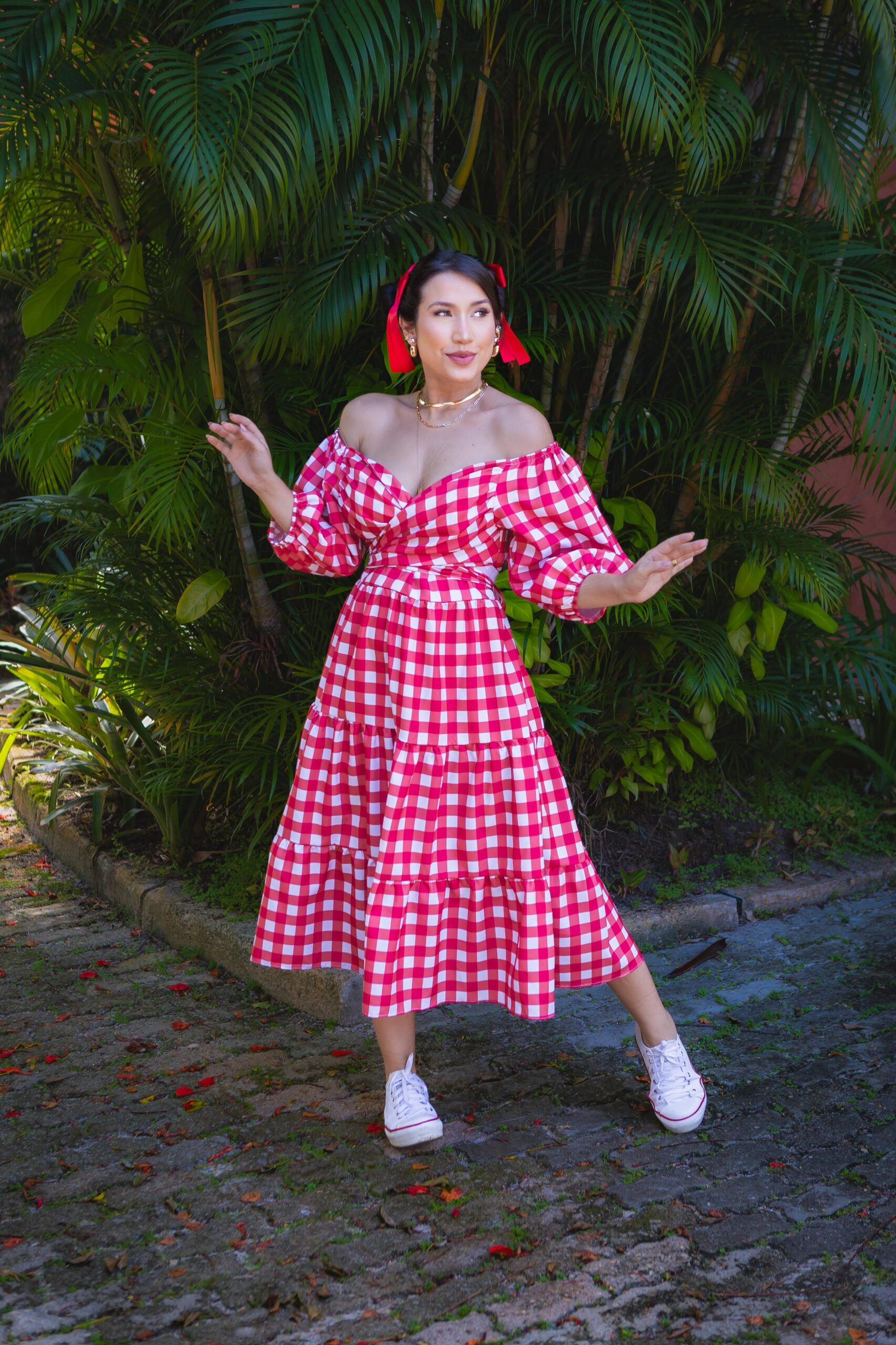 Vestido Junino Xadrez