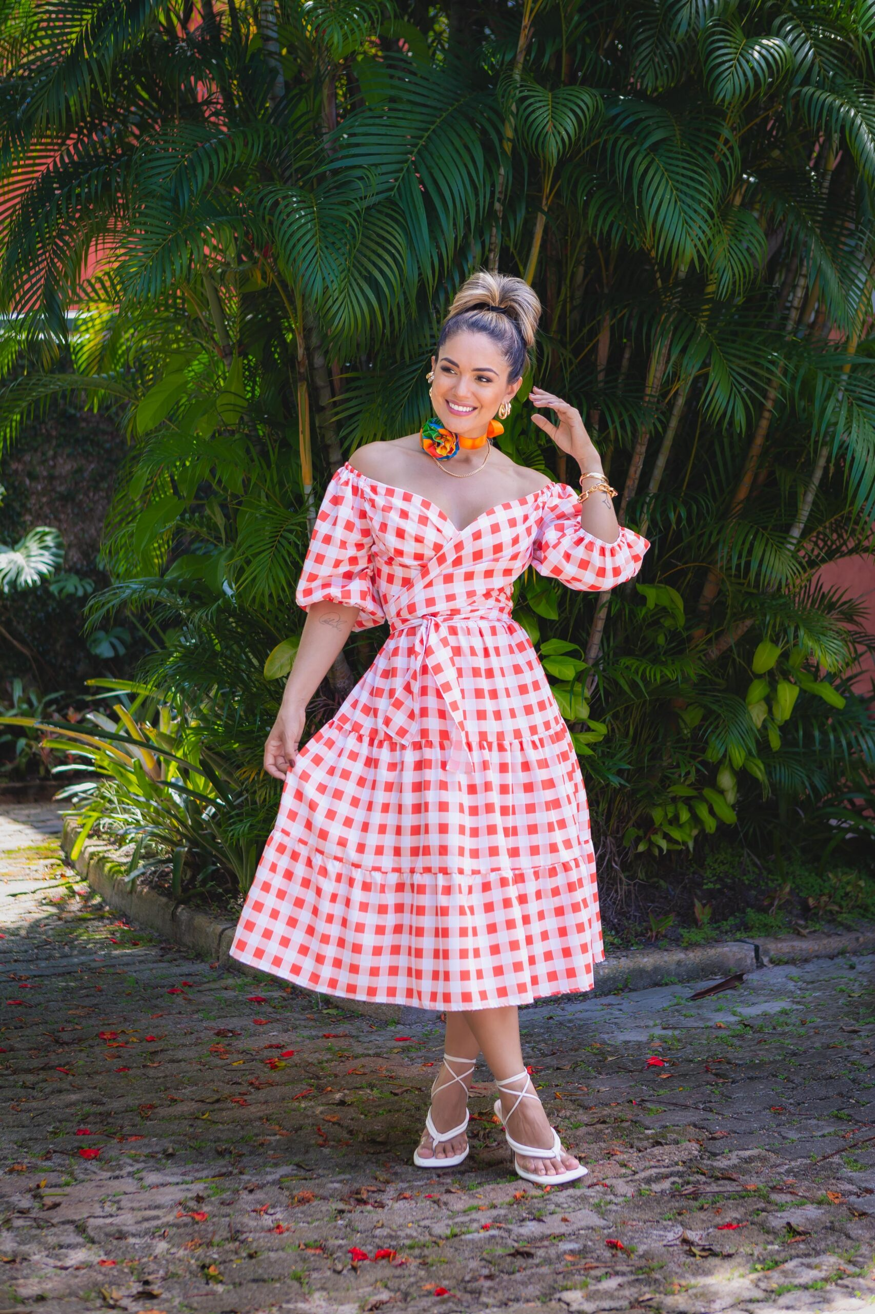 Vestido Junino Xadrez