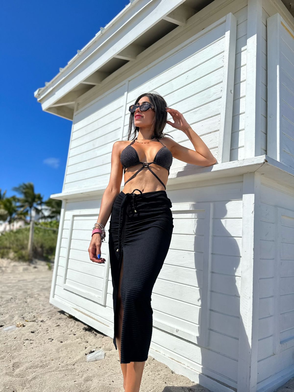 Biquini Scarlett Lurex Preto