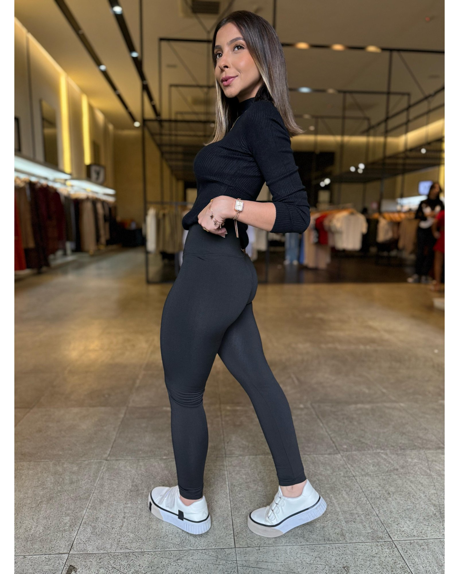 Calça Legging Flanelada
