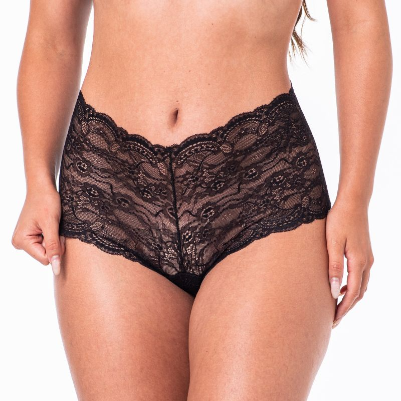 Kit com 3 Calcinhas Caleçon em Renda