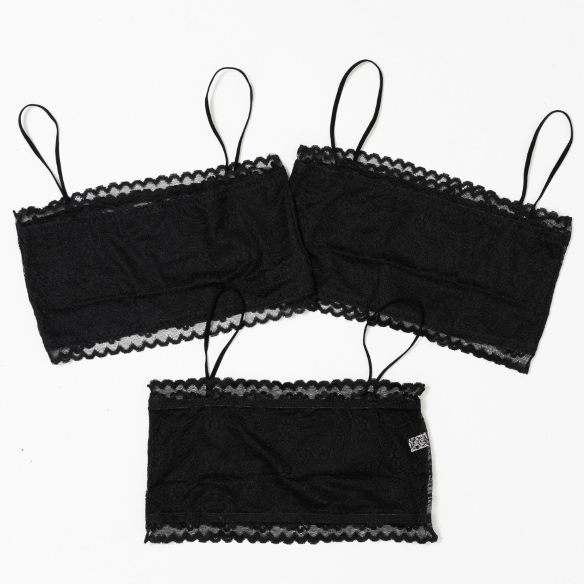 Kit com 3 Sutiãs Top Faixa com Alça