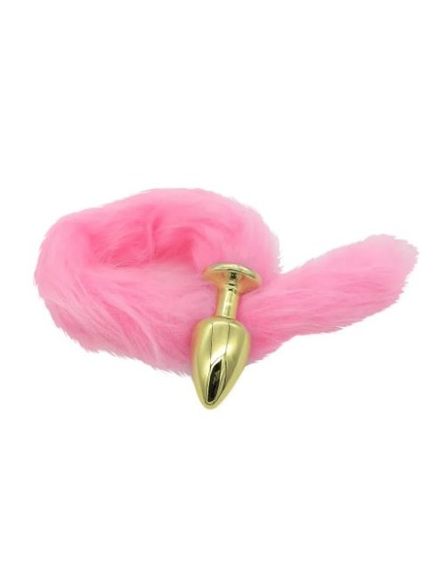KIT Baby Doll + 2 Calcinhas Anita + Plug com Rabo - Rosa Babaloo